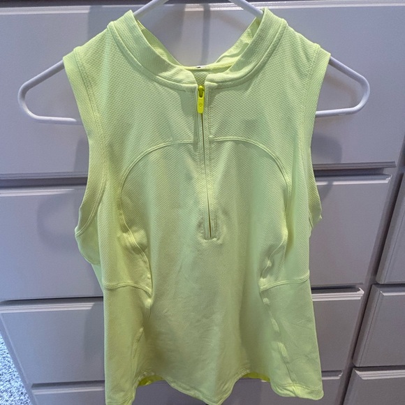 Front-Zip Mockneck Tennis Tank Top - Picture 3 of 10